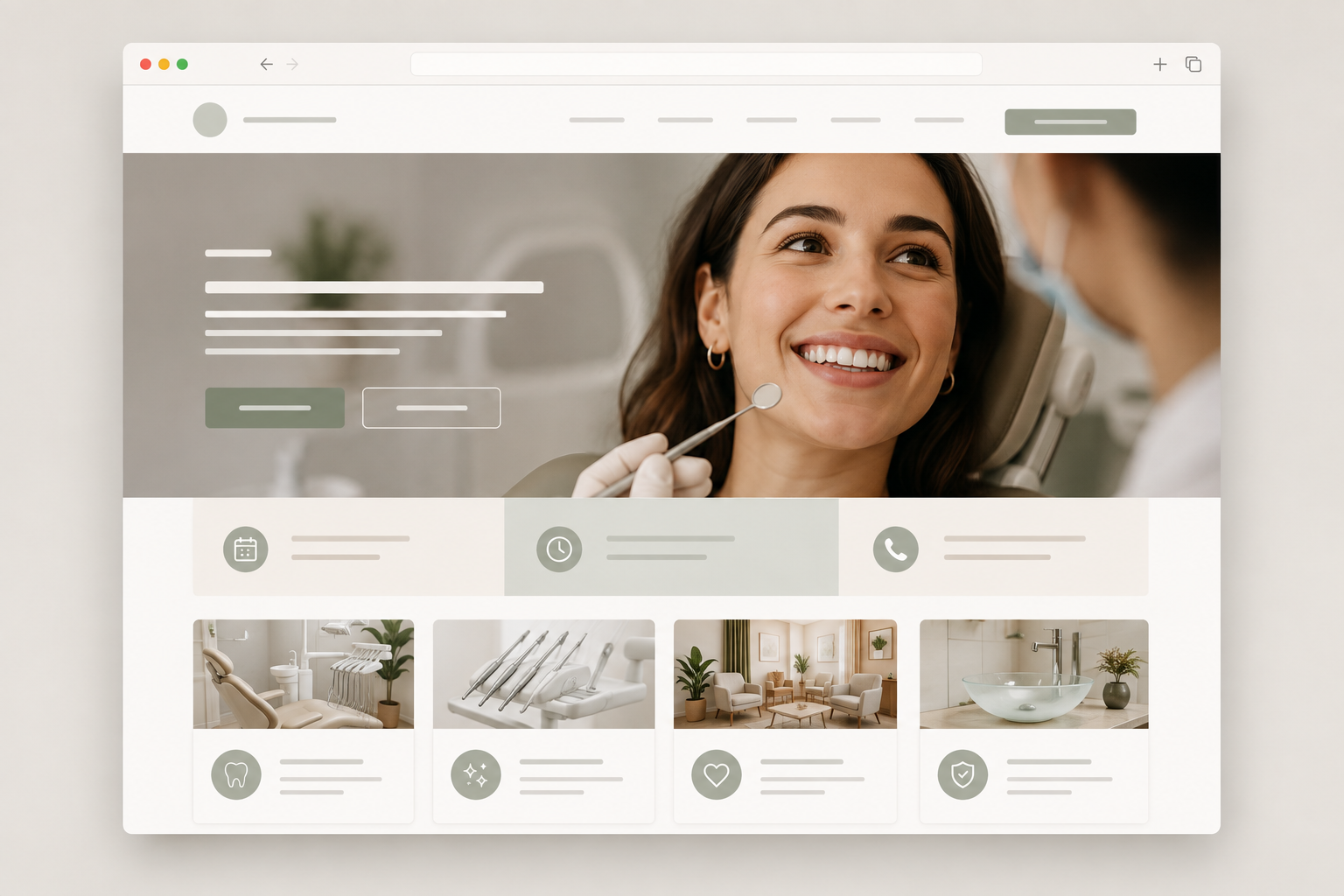 Mockup de site para Clínica e saúde
